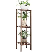 COPREE Bamboo 4 Tiers Plant Stands, Planter Pot Holder Shelf, Indoor Outdoor Flower Display Organ...