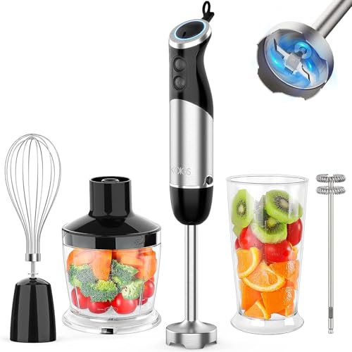 1000W 12-Speed 5 in 1 Hand Mixer Stick Blender with 304 Stainless Steel Blade