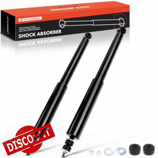 A-Premium Rear Pair (2) Suspension Shock Strut Absorbers Compatible with Toyota Corolla Sienna Tercel Mazda 626 Lincoln Town Car AMC Eagle