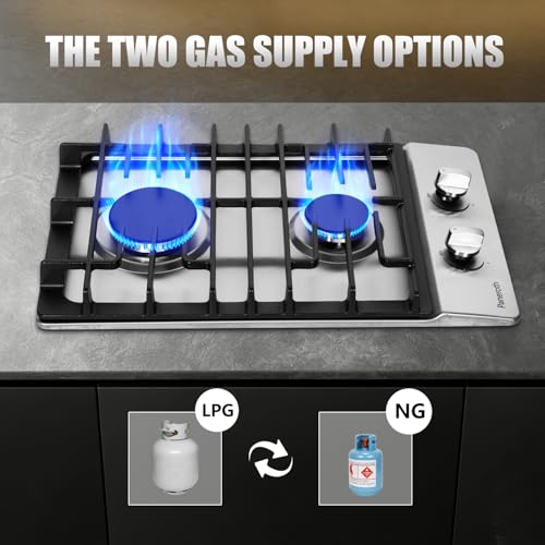 2 Burners Built-in Stainless Steel Stove Top