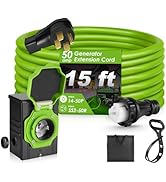 Seeutek 30 Amp Generator Extension Cord 40 Feet Generator Cable 4 Prong 125V/250V 7500W Generator...