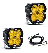 Baja Designs Squadron-R 2.0 Pro Black LED Light Pod Pair with Wiring Harness - Off-Road Driving L...