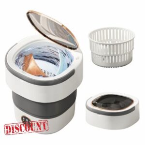 Portable Washing Machine 20L —Small Foldable Washer with Spin Basket | 3 Mode Deep Clean — Mini Laundry Machine for Travel