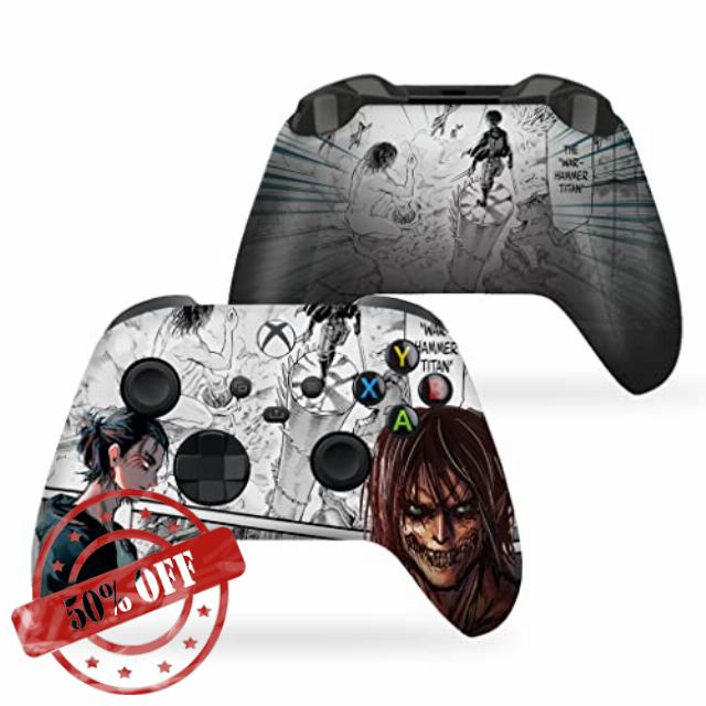 DreamController Attackk On Tittan Custom X-box Controller Wireless compatible with X-box One/Series X/S Proudly Customized in USA with Permanent HYDRO-DIP Printing(NOT JUST A SKIN) (MODDED)