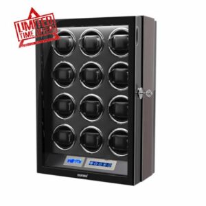 DUKWIN Watch Winder for 12 Automatic Watches with Key Lock