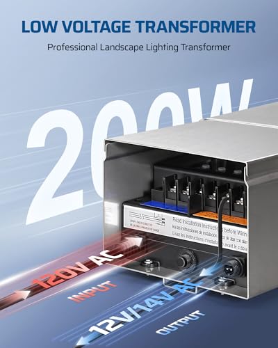 Outdoor Landscape Transformer with Photocell Sensor & Timer