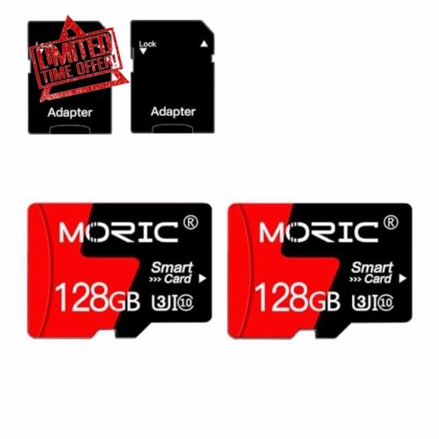 2 Pack 128GB Micro SD Card with Adapter High Speed Memory Card