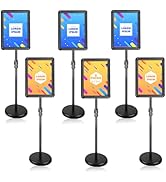 2 Pack Sign Holder Stand - 8.5 ×11 inch Standing Display Sign Stand, Adjustable Poster Sign Holde...