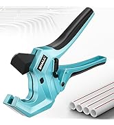 SHALL PVC Pipe Cutter, Cuts up to 1-5/8”, Heavy-Duty Aluminum Ratchet Pipe Cutter Tool for PVC, P...