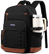 LOVEVOOK Laptop Backpack for Women with Pouch Pocket for Stanley Cup,15.6 Inch Laptop Bag Travel ...