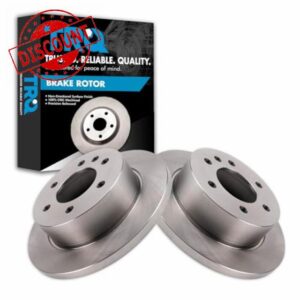 TRQ Rear Brake Rotor Set Solid Compatible with 2019-2020 Freightliner Sprinter 2500