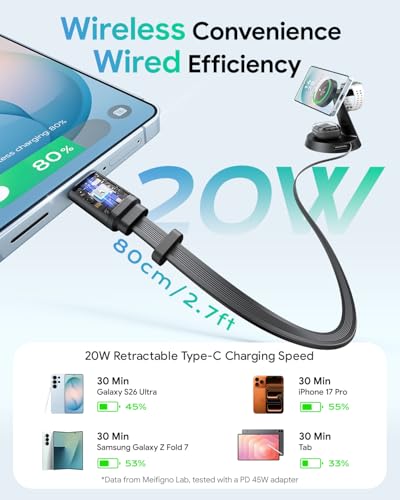 Wireless Charging Station Designed for MagSafe Charger Stand for Galaxy S26 Ultra Z Fold7/Flip7/Galaxy Watch Ultra 8/Buds