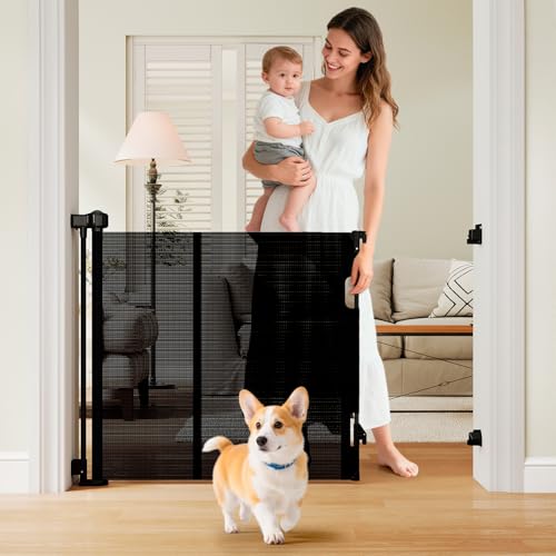 59 inch Retractable Gate with Reinforced Strip Design to Prevent Crawling Through