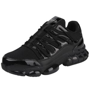 Steel Toe Work Shoes for Men Women Safety Composite Toe Sneakers Lightweight Comfortable Black Utility Indestructible Industrial Construction Shoes Zapatos de seguridad para Hombres Muje