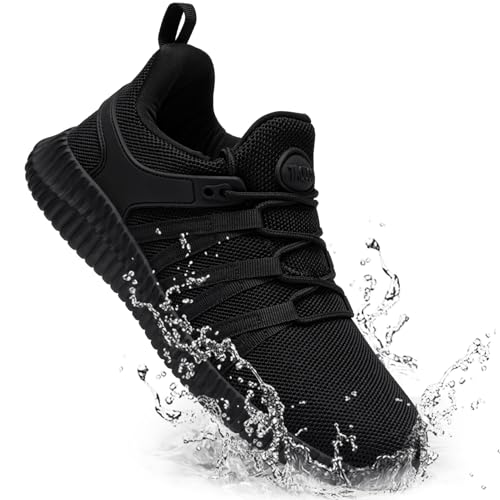 Slip On Sneakers Women Non Slip Work Shoes Water Resistant Comfortable Black Slip Resistant Breathable Lightweight Walking Shoe Zapatos Antideslizantes para Mujer