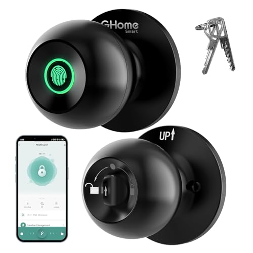 3 in 1 Smart Fingerprint Door Knob with App Control & Key