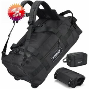 STOVER 45/80/100L Carry-On Rolling Duffel Bag with Wheels