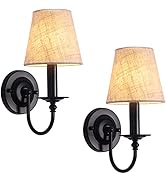 LASENCHOO Gold Wall Sconces Set of Two, Modern Sconces Wall Lighting Vintage Wall Light Fixtures ...