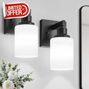 Set of 2 Wall Sconces for Bathroom
