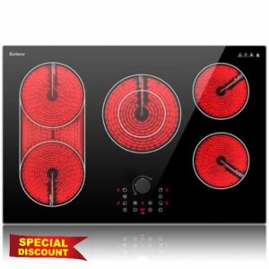 Karinear Electric Cooktop 30 Inch with Magnetic Knob