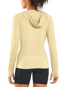 ALLZERO Women's Sun Protection Hoodie UPF 50+ Lightweight Long Sleeve with Back Breathable Mesh for Outdoor Fishing Hiking