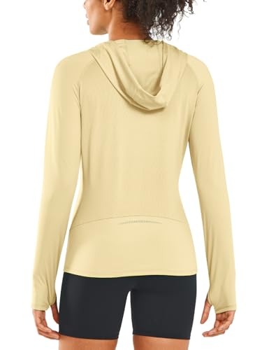 ALLZERO Women's Sun Protection Hoodie UPF 50+ Lightweight Long Sleeve with Back Breathable Mesh for Outdoor Fishing Hiking