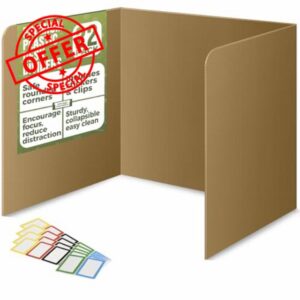 22-Pack Desk Dividers for Students - Durable & Waterproof Plastic Study Carrel Divider