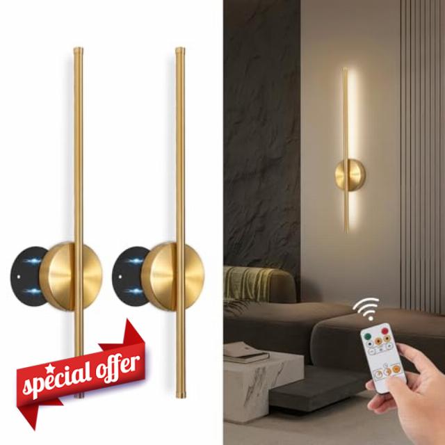 TaoFiaCo Battery Operated Wall Sconces Set of Two