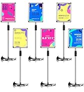 Standing Sign Holder 8.5 x 11 Inch, Heavy Duty Pedestal Poster Sign Stand with Snap-Open Frame fo...