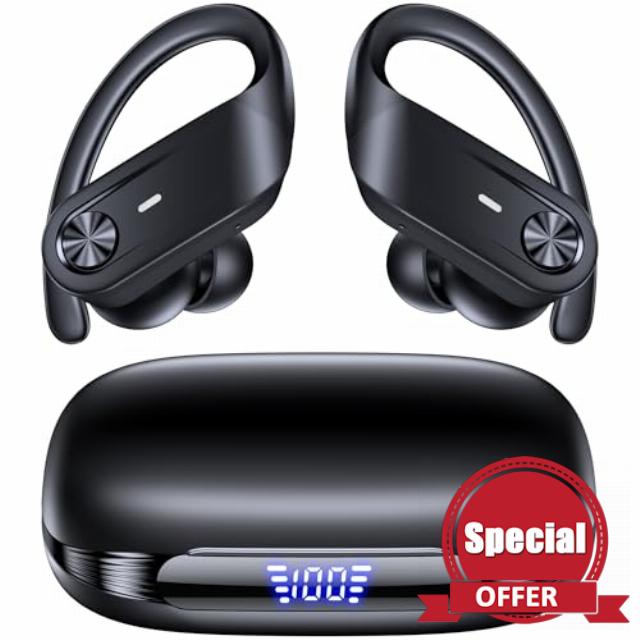 Hybrid Active Noise Cancelling Wireless Ear Buds 80 Hrs Playtime Hi-Res Stereo Quality Bluetooth Earbuds with Transparency Mode Headphones Bluetooth Earhooks ANC Earphones for Work Sports Travel
