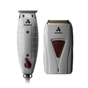 Andis 17270 Finishing Combo T-Outliner Trimmer & Pro Foil Lithium Titanium Foil Shaver - Professional Finishing Hair & Beard Trimming Ki