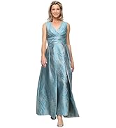 Alex Evenings Womens Long Sleeveless Printed Shimmer Mother of The Bride Dress