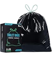 TRIPTIPS Portable Toilet Bags 20 Count Drawstring 8 Gallon Camping Toilet Bags Toilet Waste Bags ...
