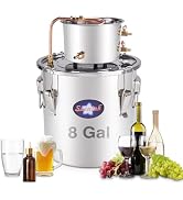 Seeutek Alcohol Still 5Gal 18L Stainless Steel Water Alcohol Distiller Kit Spirits Boiler Copper ...