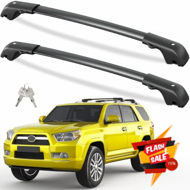 Tuyoung 300lbs Lockable Roof Rack Cross Bars Compatible with Toyota 4Runner 2010-2024 with Side ROOF Rails