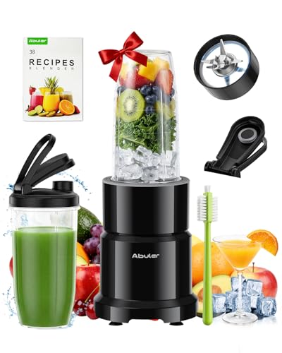 Abuler 1200W Personal Blender for Shake and Smoothies for Kitchen with 2 No-BPA 20oz Portable Cups
