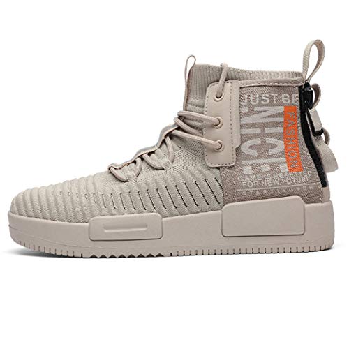 RUNMAXX Mens Fashion Walking Lace Up High Top Shoes Stylish Running Athletic Casual Sneake