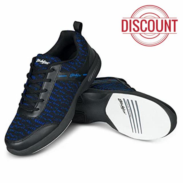 KR Strikeforce Flyer Mesh Lite Mens Athletic Bowling Shoe with a #8 Slide Pad on Both Shoes for Right or Left Handed Bowlers.
