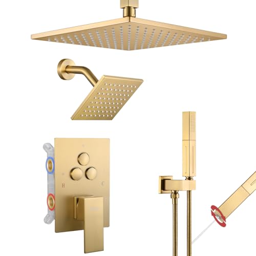 Push Button Diverter Shower Faucet with Trim Kit