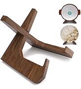Now Playing Vinyl Record Stand, Wooden Record Holder, Black Now Spinning Record Stand Racks, Wood...