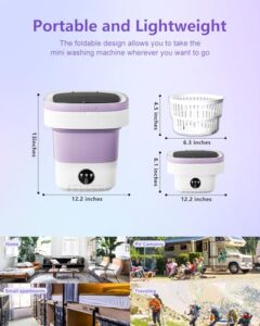 Foldable Small Washer with Spin Basket Laundry Machine