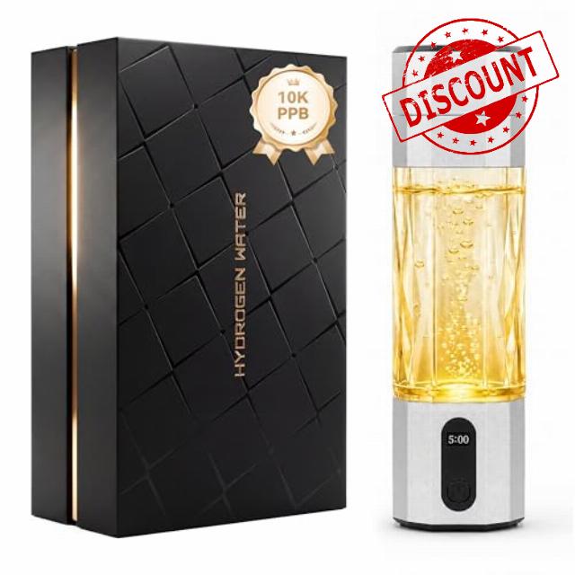Hydrogen Water Bottle Generator - SPE PEM Technology Ionizer Machine - High Concentration Molecular Hydrogen Water Maker - Up to 10