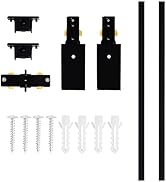 VANoopee H Track Lighting Rails Kit, 6.6FT H Type Track Rails White with End Caps and Live End Fe...
