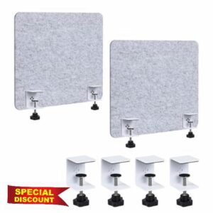 Desk Divider 2 Pcs Desk Privacy Panel 23.6'' x 23.6''