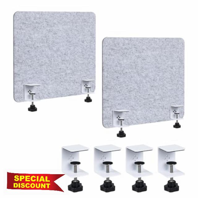 Desk Divider 2 Pcs Desk Privacy Panel 23.6'' x 23.6''
