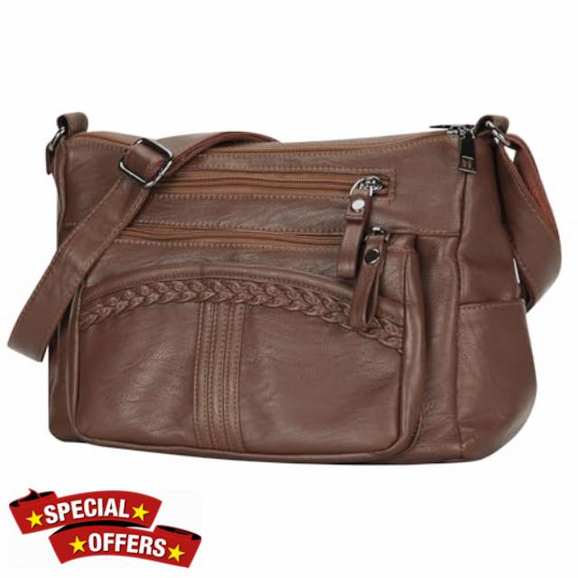 ELDA Purses for Women Pocketbooks Soft PU Leather Ladies Crossbody Purse Multi Pocket Shoulder Bag