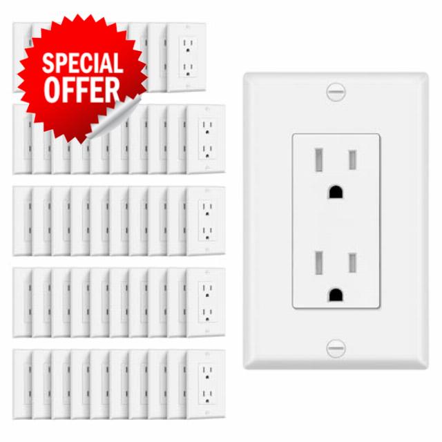 CML 15 Amp Decorator Wall Receptacle Outlet