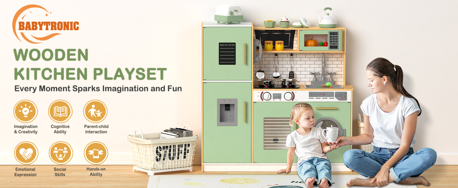 Babytronic Wooden Play Kitchen