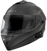 Sena Outrush R Bluetooth Modular Motorcycle Helmet with Intercom System (Matte Black, L)