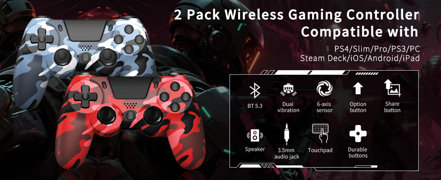 2 pack ps4 controller